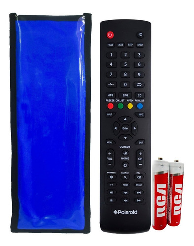 Imagen 5 de 5 de Control Remoto Polaroid Smart Tv Con Cursor + Funda Y Pila