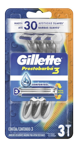 Rastrillos Desechables Gillette Prestobarba3 Regular 3pzs