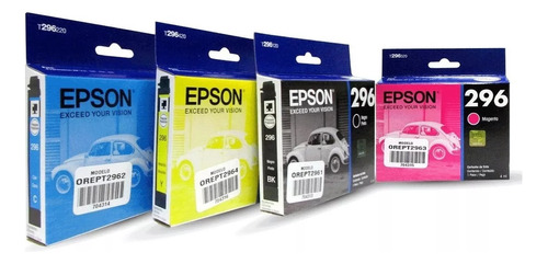 Cartuchos Epson T296 Original Xp 231 241 431 Pack 4 Colores