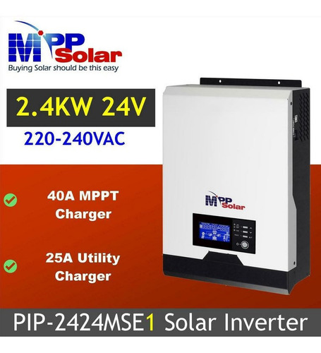 Inversor Cargador Pip2424mse1 2400w Pico 4800w Mppt 40a