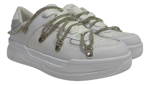 Zapatilla Moda Mujer Cordón Brillos Edwin E3100