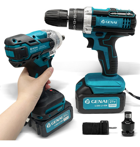 Kit 2 Pc Parafasudeira E Chave De Impacto Sem Fio Origianal