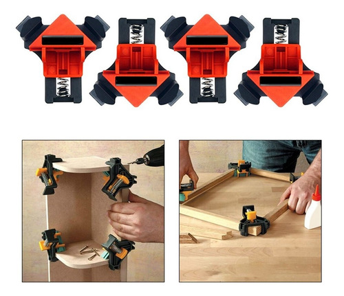 Kit De 4 Herramientas Grampo Sargento Aperto Angular P/ Marc