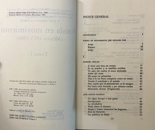 Poesía En Movimiento I Y Ii Octavio Paz, Chumacero, Aridjis (Reacondicionado)