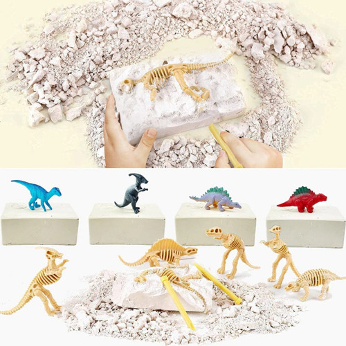 Kit Excavación Con Mini Dinosaurio Y Esqueleto Fósil T Rex