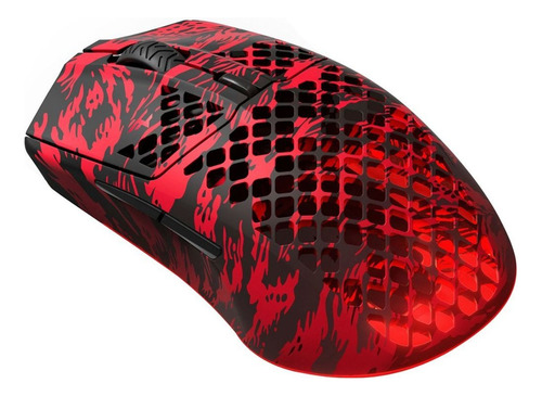 Ratón inalámbrico Steelseries Aerox 3 Wireless Faze Clan Edition, color rojo