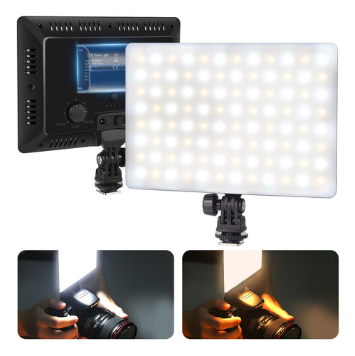 Mettlelite Sl100d - Luz De Video Led Bicolor En La Cámara .