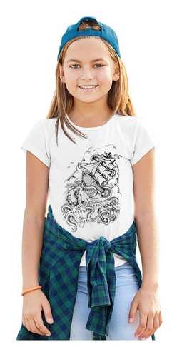 Playeras Niños/niñas Modelos Unicos Para Fiestas El Kraken 