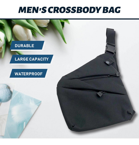 Bolsa Cruzada Impermeable Para Derecha/izquierda Para Hombre