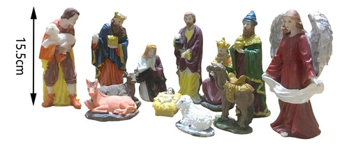 Juego De Pesebre Colorido De 12 Piezas Adornos Escena De