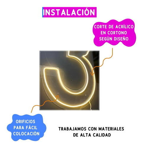 Letrero Led Neon Cuernito Pan Panaderia Baguette Cafeteria
