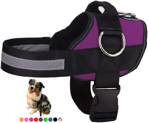 Pretal Arnes Acolchado Ajustable P/perros Talle 2xl -purpura