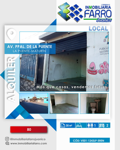 Imagen 1 de 5 de Se Alquila Local Av Ppal De La Puente Maturin Al01-1243lp-eren