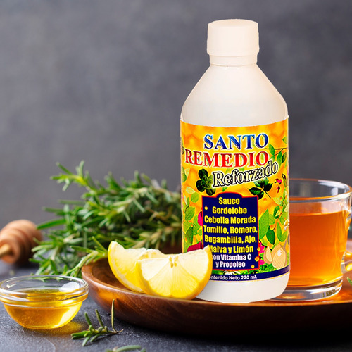 2 Jarabes Santo Remedio Reforzado 220ml Vías Respiratorias