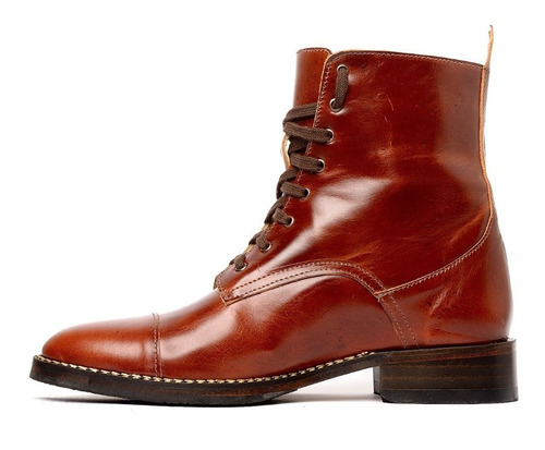 Bota Coturno Boot Masculino Couro Neesie Caramelo