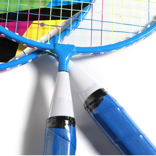 Juego De Bádminton Y Tenis Para Niños Raquetas De Azul