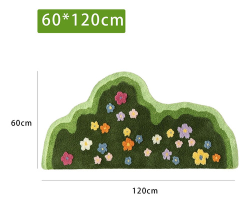 Alfombra Decorativa Alfombra De Flores Estética Moderna
