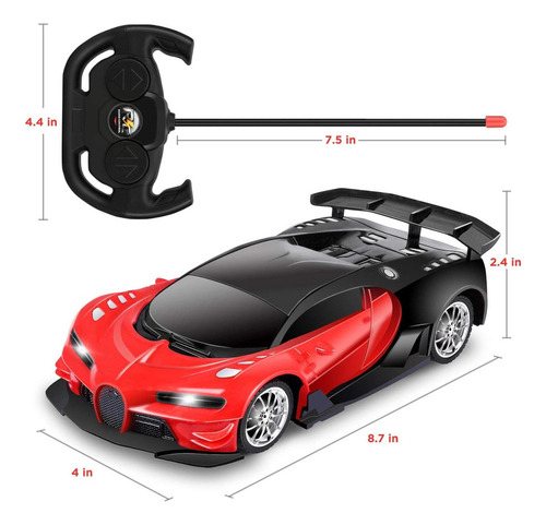A 1:16 Luz Led Coche Rc Carro A Control Remoto Con 4 Canales