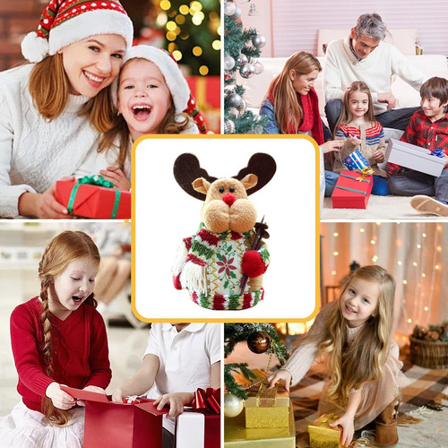 . Set De Decoración Festiva Con Adornos Navideños Con Renos