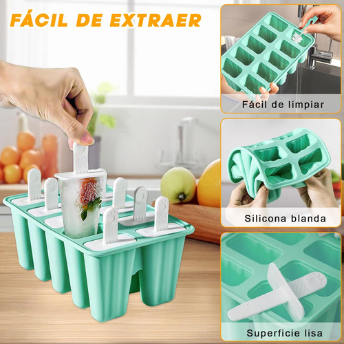 Moldes Para Paletas De Hielo, Moldes Silicona Paletas De 10