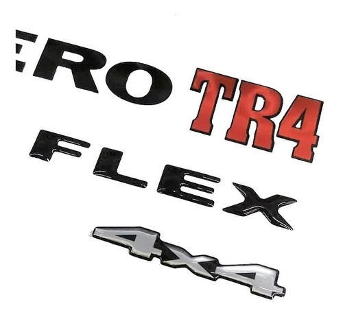 Kit Adesivos Resinados Para Pajero Tr4 Flex 4x4 Prata 20513