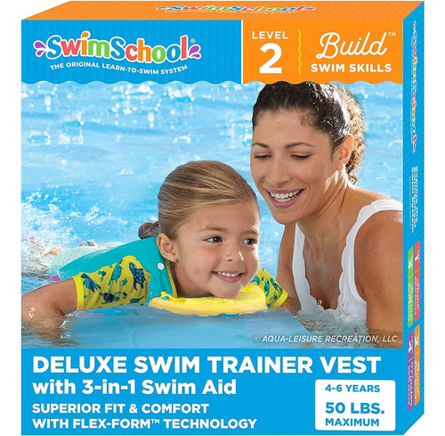 Swimschool Swim Trainer Vest Easy On & Off Kids Tamaños De C