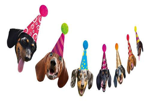 Guirnalda De Cumpleaños De Dachshund, Decoración Dive...