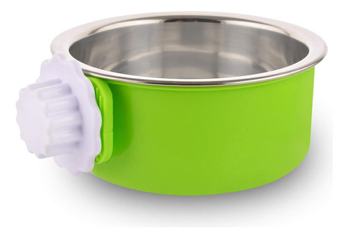 Crate Dog Bowl Extraíble Acero Inoxidable Agua Comida Alimen