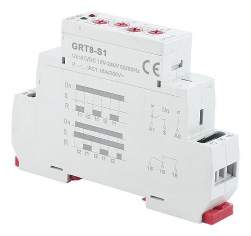 Relé Temporizador De Ciclo Assimétrico Geya Grt8-s Spdt 16a