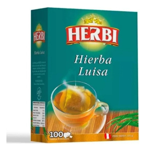 Té Hierba Luisa 100 Saquitos Herbi Peruano Original