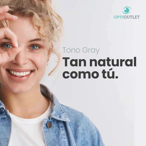 Lentes Lunare Gris 1 Par + Kit De Cuidado Optioutlet Gris