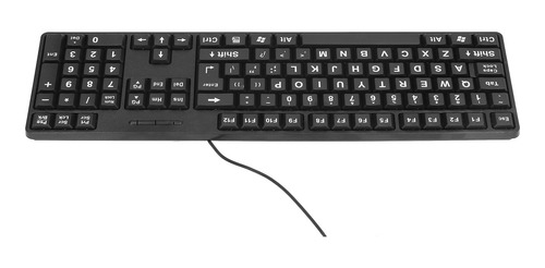 Teclado De Computadora De Letra Grande Con Cable Para Ancian