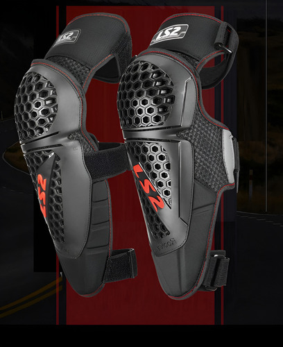 Rodilleras Ls2 Rookie De Moto Proteccion Deportiva Ajustable Color Rojo Talla S-l