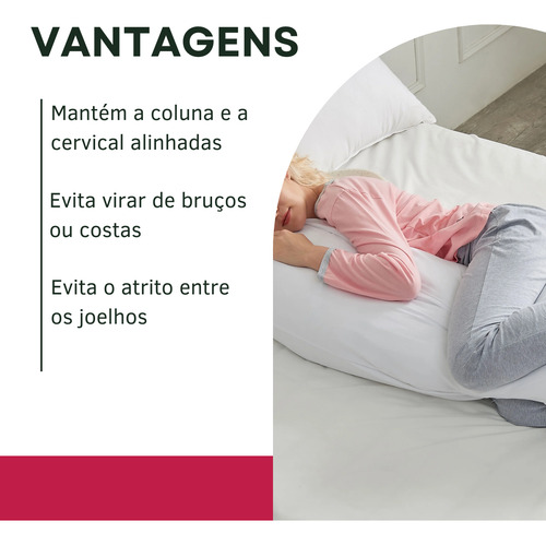 Travesseiro De Corpo Xuxão Fibra Siliconada 1,45x45 Antialérgico Antimofo Alívio Coluna Super Macio
