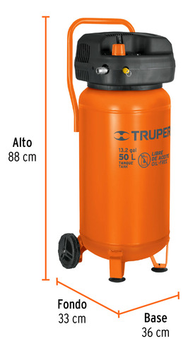 Compresor 50 L Libre De Aceite 60 Hz 13847 Truper
