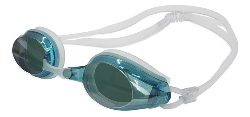 Óculos de Natação Marlin PRO Muvin – Antiembaçante – Proteção UV – Lentes Espelhadas – Tiras Duplas Ajustáveis Acompanha Três Tamanhos de Narizeiras e Par de Protetores de Ouvido - Treino - Cor Acqua