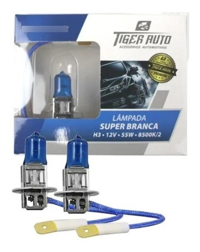 Lâmpadas Super Branca H3 55w Farol De Milha Neblina 