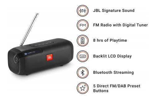 Jbl Tuner Fm Portable Bluetooth Speaker Parlante Wireless
