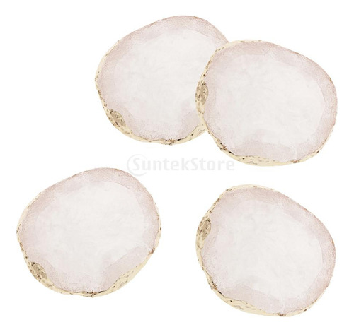 4x Faux Agate Resin Slice Drink Coaster Display Pad