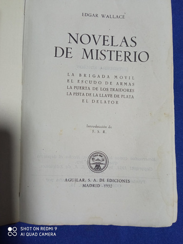 Novelas De Misterio.- Edgard Wallace.