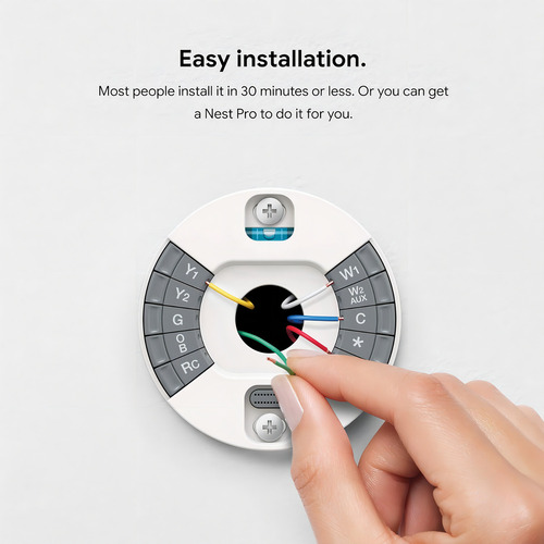 Termostato Google Nest De 3.a Generación, Acero Pulido