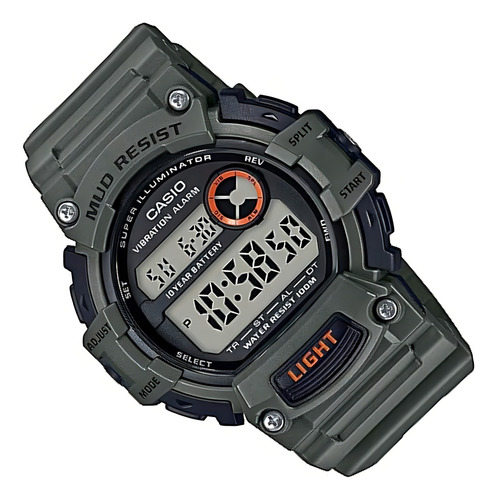 Relógio Casio TRT-110h-3Av, resistente à lama, alarme vibratório, luz