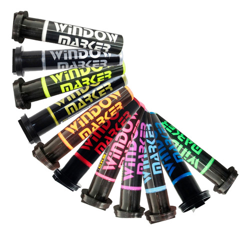 Caneta Marcador Cks Kit 4 Cores Vidro Carro Vitrine Espelho