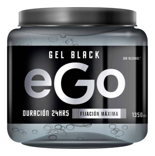 Gel Fijador Para Cabello Ego Black 1350 Ml Maxima Fijación