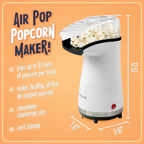 Máquina Para Hacer Palomitas Nostalgia Con Aire Caliente Par