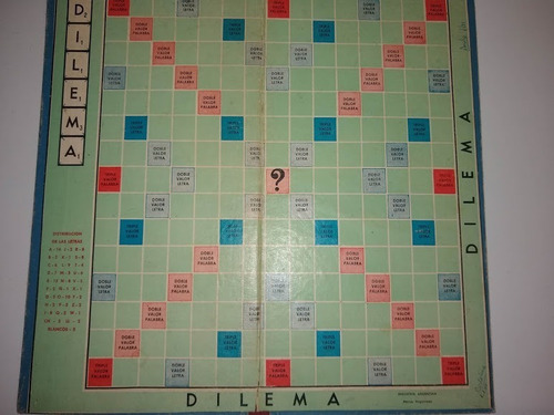 Antigüo Tablero De Juego De Mesa Dilema -