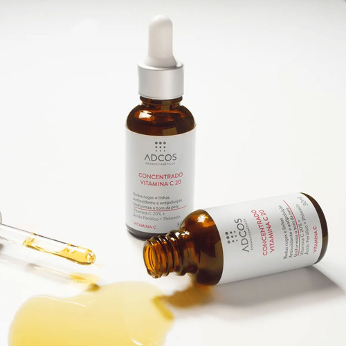 Adcos Concentrado Vitamina C 20 Anti-idade Colágeno 30ml Todo Tipo De Pele Dia/noite