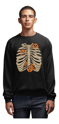 Sudadera Suéter Halloween Esqueleto Calabazas Adulto Unisex