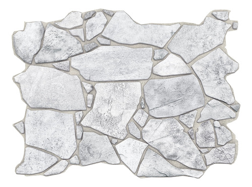 Panel Pared Piedra Silvestre Gris Pvc Cubierta Cuadrado Wg