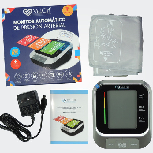 Tensiometro Digital De Brazo Con Altavoz Valcri B25